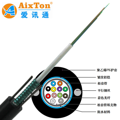 Cáp quang Singlemode 9/125 2-24 Core Uni Tube GYXTW