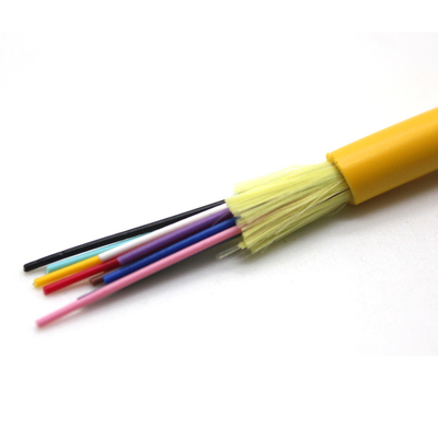 1-24 Core Indoor Tight Buffer GJFJV SM OM1 OM2 Om3 Cáp quang sợi nhà sản xuất