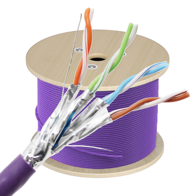 Cáp Ethernet công nghiệp 2000MHz được bảo vệ đôi FTP 23AWG Cáp mạng đồng rắn Cat8