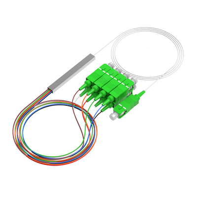 ống thép loại mini 1 * 8 Sc / Apc phân tách sợi quang 0,9Mm G657A Fiber PLC Ftth Splitter