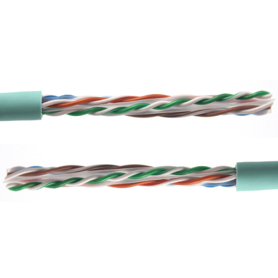 Cáp Ethernet LAN tùy chỉnh 23AWG UTP Cat6A với Chứng chỉ CE băng thông tham chiếu màu xanh / xám 750MHz