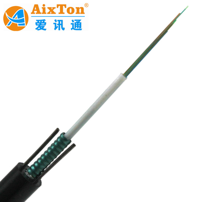 8 sợi GYXTW Cáp quang sợi mini cho ngoài trời PE áo khoác đen 12 sợi và bền