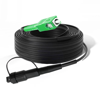 LSZH Waterproof Opti-tap Corning LC APC Connector Sợi quang dây đệm với G657A1 G657A2 Single Mode Flat Drop Cable 3m
