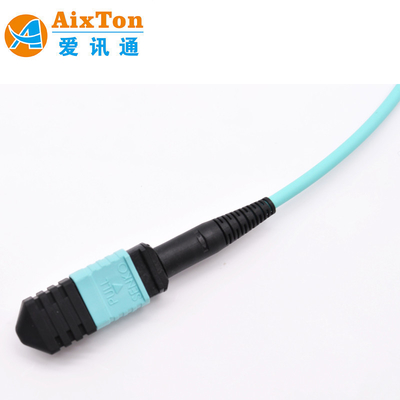 MTP-MTP/APC OM3 Fiber Optic Patch Cord nữ hoặc nam 40G/100G MM Hỗ trợ tùy chỉnh 8-144 Sợi Cáp quang LZSH/OFNR