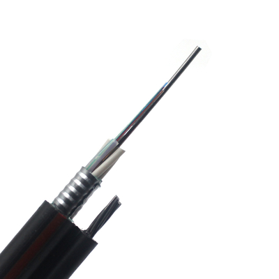 Cáp quang treo ngoài trời tự hỗ trợ hình số 8 48 sợi GYTC8S Bọc thép Single Mode G.625D với lớp vỏ ngoài PE