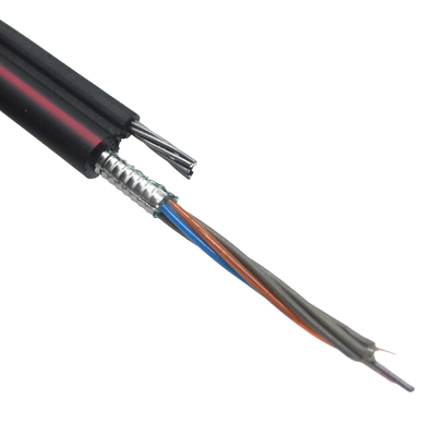 1-144 Core Aerial Figure 8 Cáp quang sợi bọc thép 1KM 2KM 4KM Đen ngoài trời FTTH Cáp quang tự nâng GYTC8S