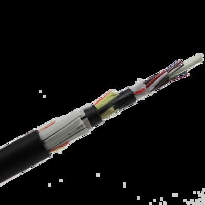 Cáp treo tự đỡ bằng sợi quang FRP toàn bộ điện môi, nhịp 120m, 96 sợi G652D, 4km/cuộn