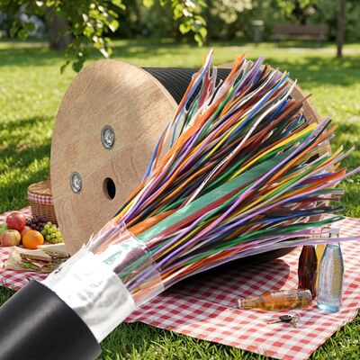 Cáp điện thoại ngoài trời có vỏ bọc chống nước dưới lòng đất CAT3 300 500 1000 1200 2400 đôi